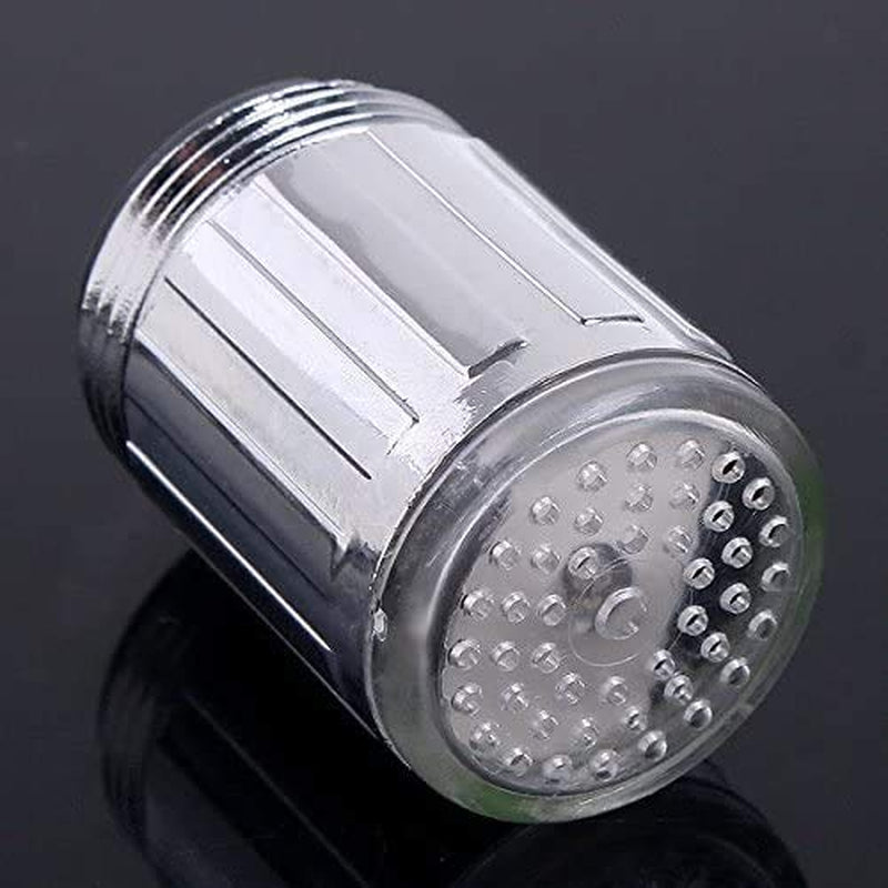 3-Color Temperature Sensitive Gradient LED Water Faucet Light Water Stream Color Changing Faucet Tap Sink Faucet for Kitchen and Bathroom (3 Color-1Pc)