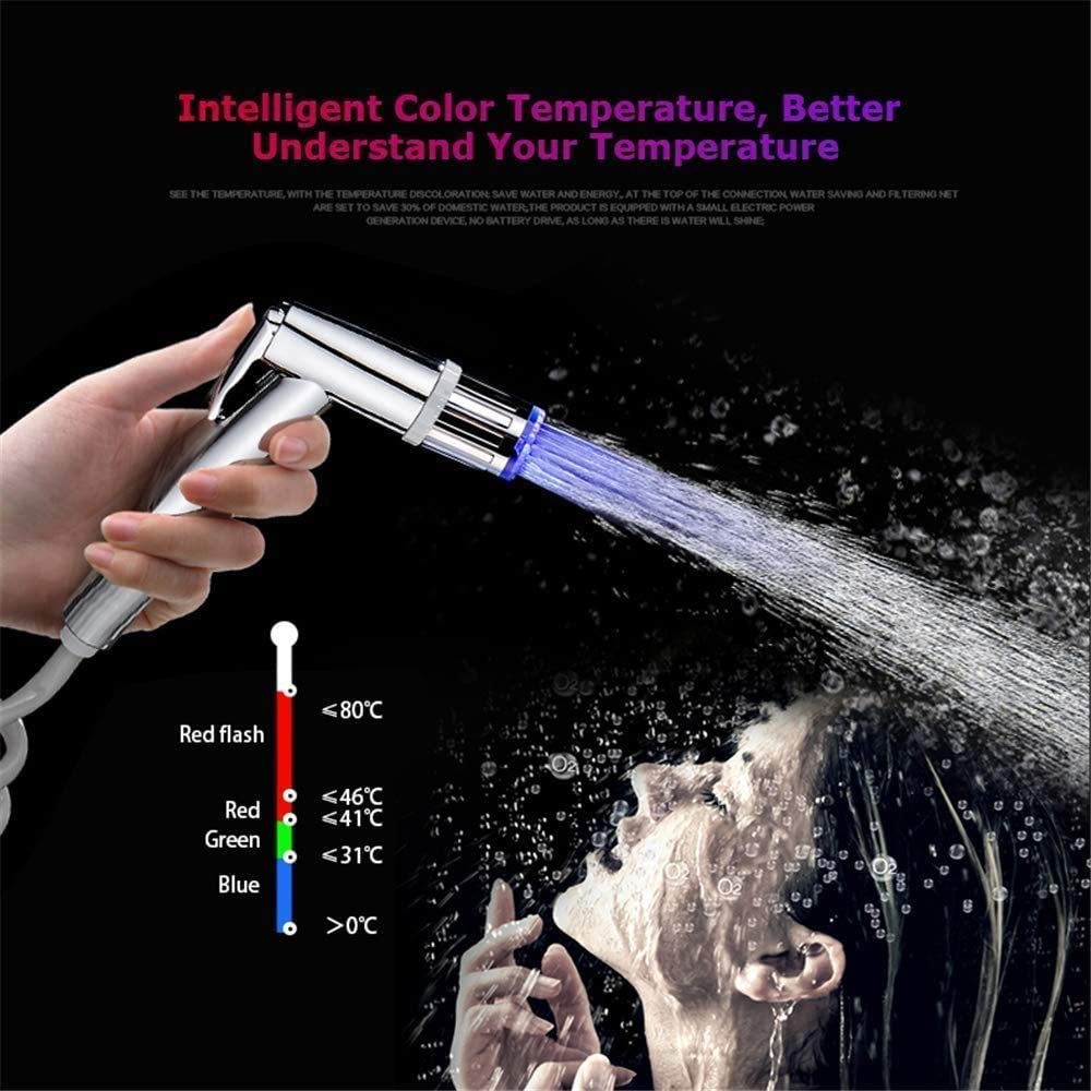3-Color Temperature Sensitive Gradient LED Water Faucet Light Water Stream Color Changing Faucet Tap Sink Faucet for Kitchen and Bathroom (3 Color-1Pc)