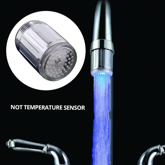 Led Faucet Colorful Luminous Color Changing Dragon Head Light without Power Battery Luminous Faucet Universal Interface Faucet